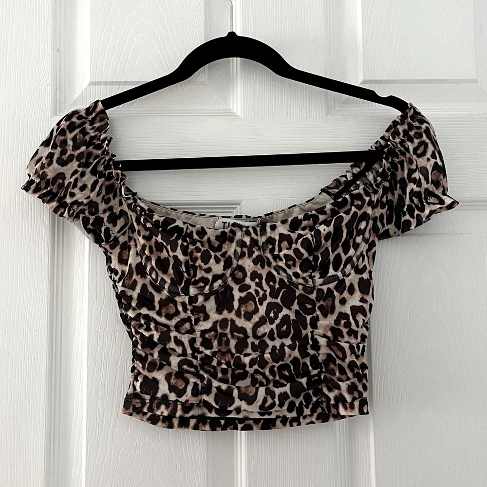 TICTOC cheeta corset top size:small